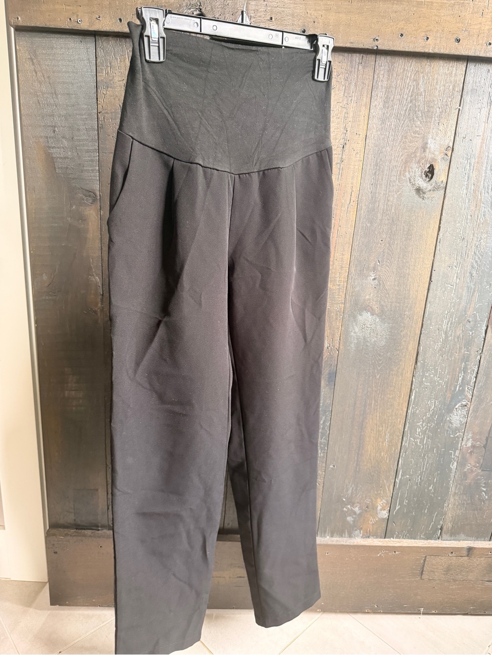 High-Waist Black Wide-Leg Pants